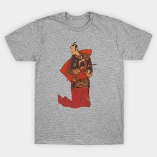 Red Samurai Japan Art Illustration T-Shirt